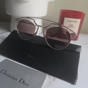 EUC Christian Dior Pink Blonde Havana Brown Acetate Dior So Real Sunglasses